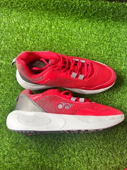 Red & Grey Cushioned Court Shoes 4