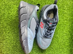 Steel Blue Mesh Court Sneakers 4