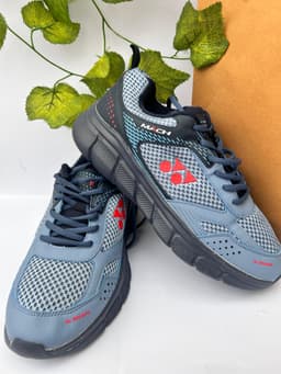 Steel Blue Mesh Court Sneakers 1